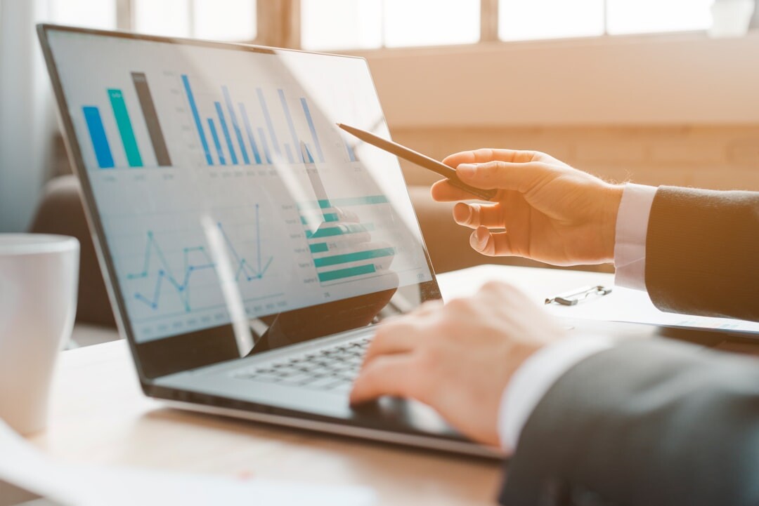 researcher analyzing data charts