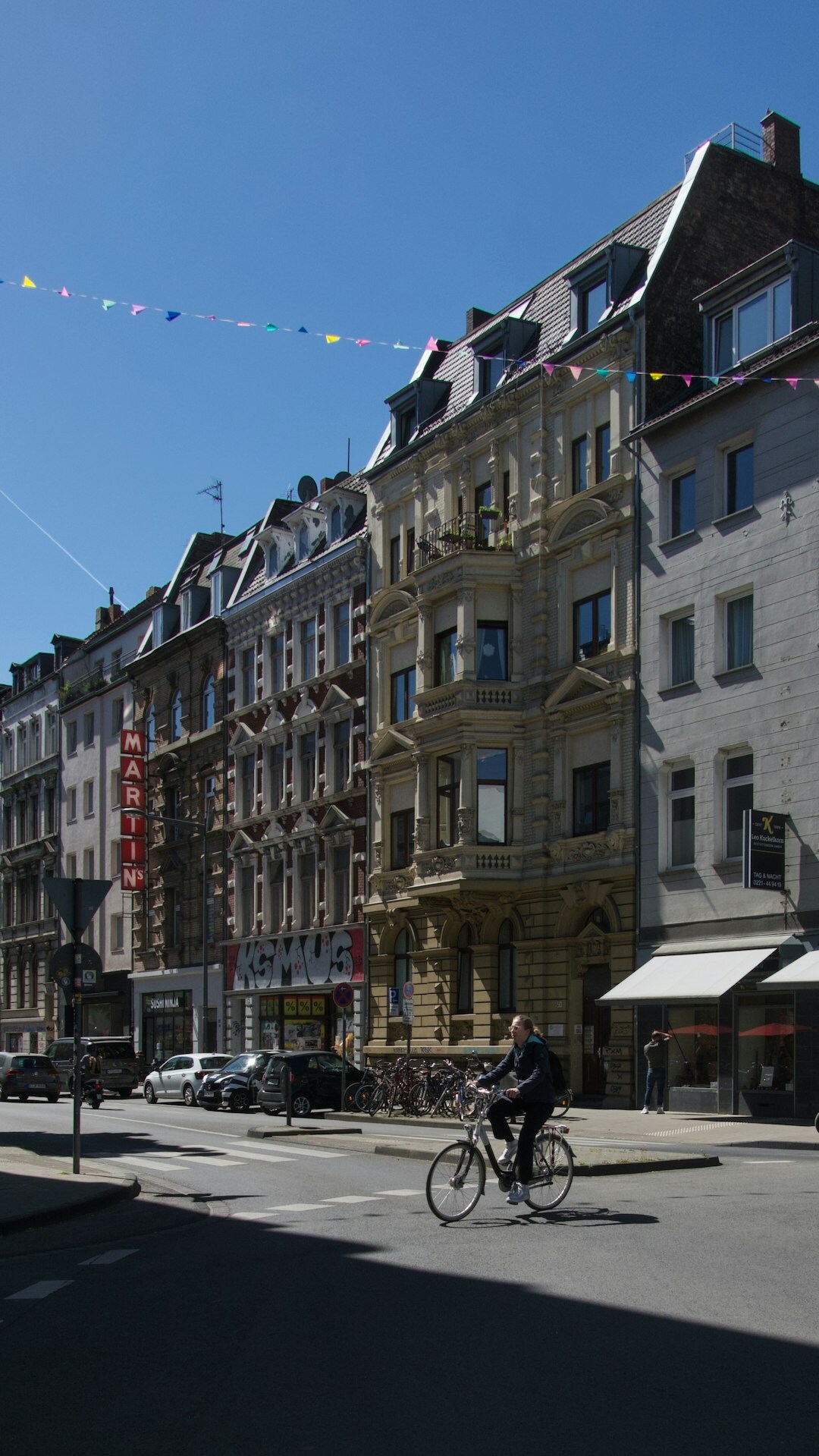 german city street scene