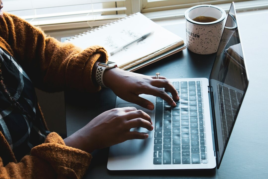 person working from home